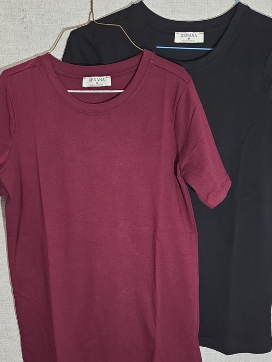 Zenana Outfitters Other - Zenana Outfitters Mens Short Sleeve Tee Set Burgundy Black Sz Medium NIP